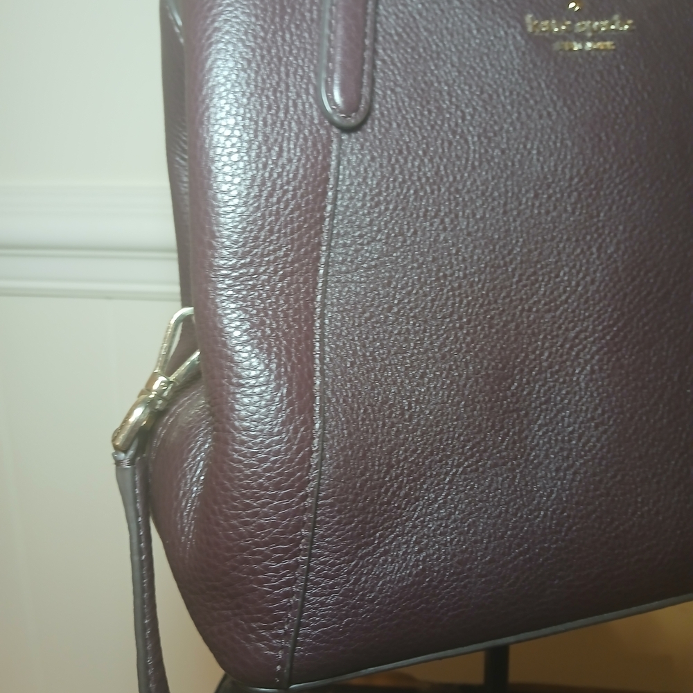 Kate Spade Jackson Medium Triple Compartment Satchel Deep Plum - Picture 2 of 8
